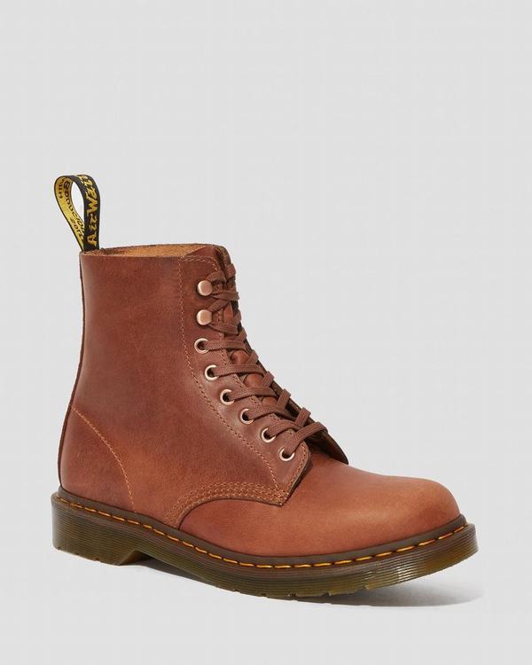 Dr Martens Dámské Kotníkové Boty 1460 Pascal Soap Stone Hnědé Šedé, CZ-528410